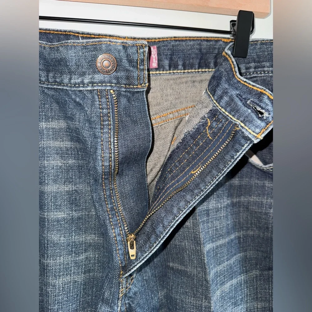Levi’s 505 Denim Jean Pant Straight Fit Men Size 38 X 30 Dark Blue Cotton